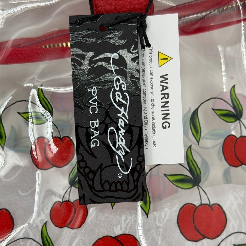 Ed Hardy Cherries Transparent Set:Large Tote Bag/Wallet - Picture 8 of 9